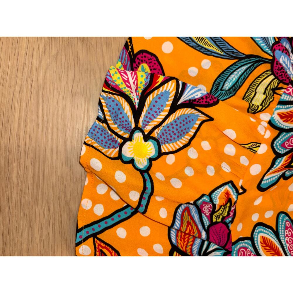 Tabitha Brown orange floral robe size XS - Picture 5 of 5